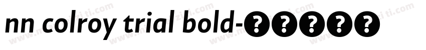 nn colroy trial bold字体转换
